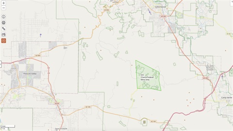 Wide angle Map showing part of Cherry in Go