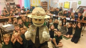 picture of Deputy Do-Right with some children